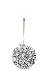 Boule suspendue brune neigeuse - (97380)
